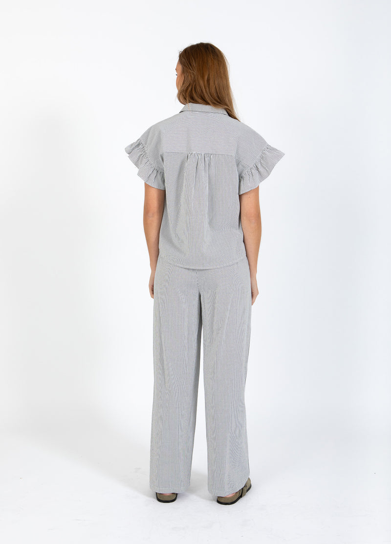 CC Heart CC HEART GWEN RÜSCHE KURZÄRMLIGES HEMD Shirt/Blouse Black stripe - 107