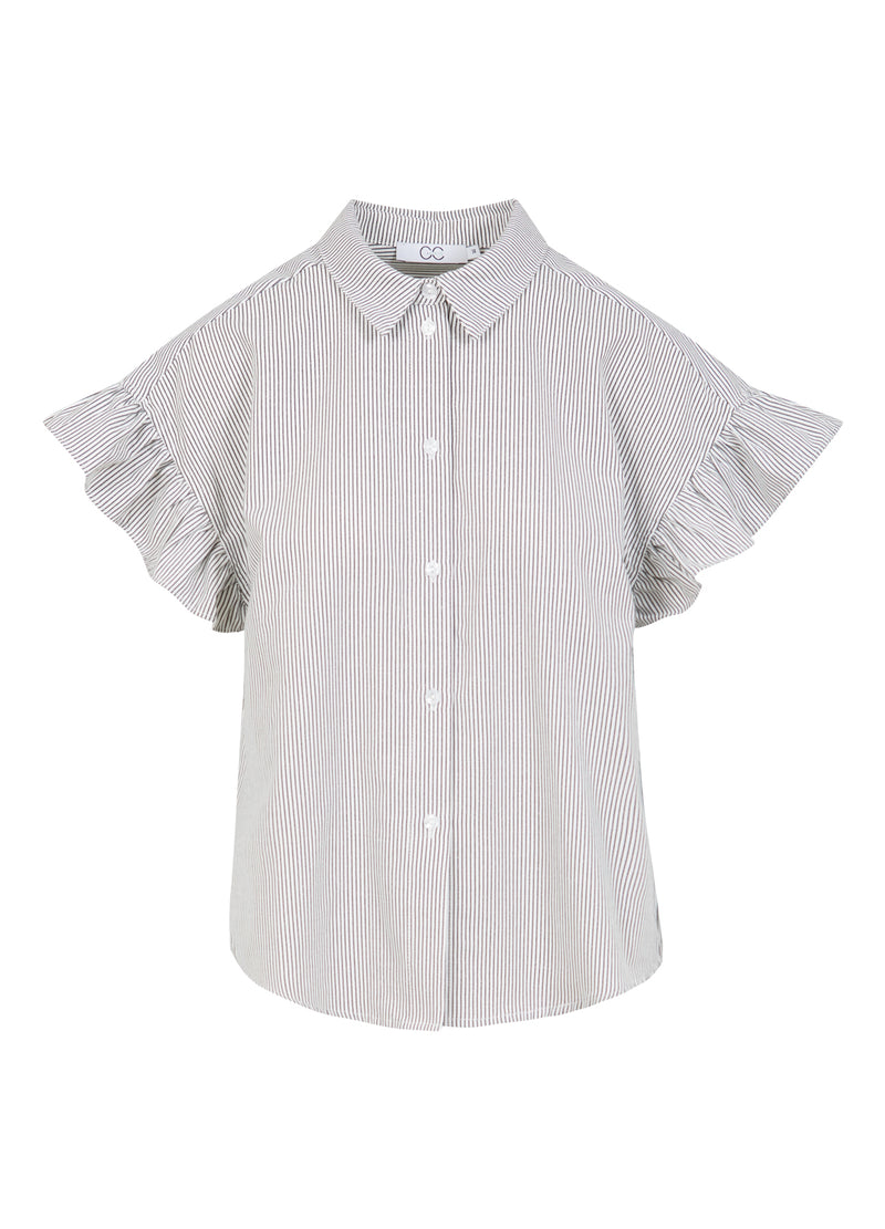 CC Heart CC HEART GWEN RÜSCHE KURZÄRMLIGES HEMD Shirt/Blouse Black stripe - 107