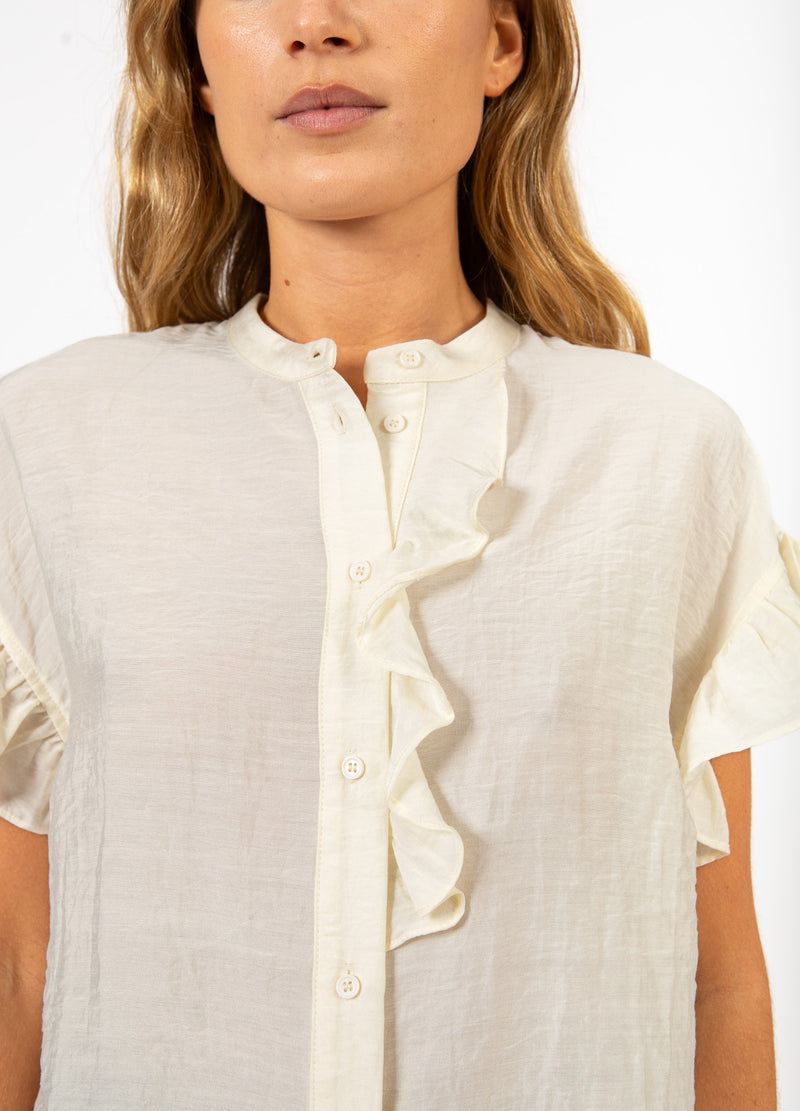 CC Heart CC HEART HAZEL RÜSCHENHEMD BLUSE Shirt/Blouse Creme - 241