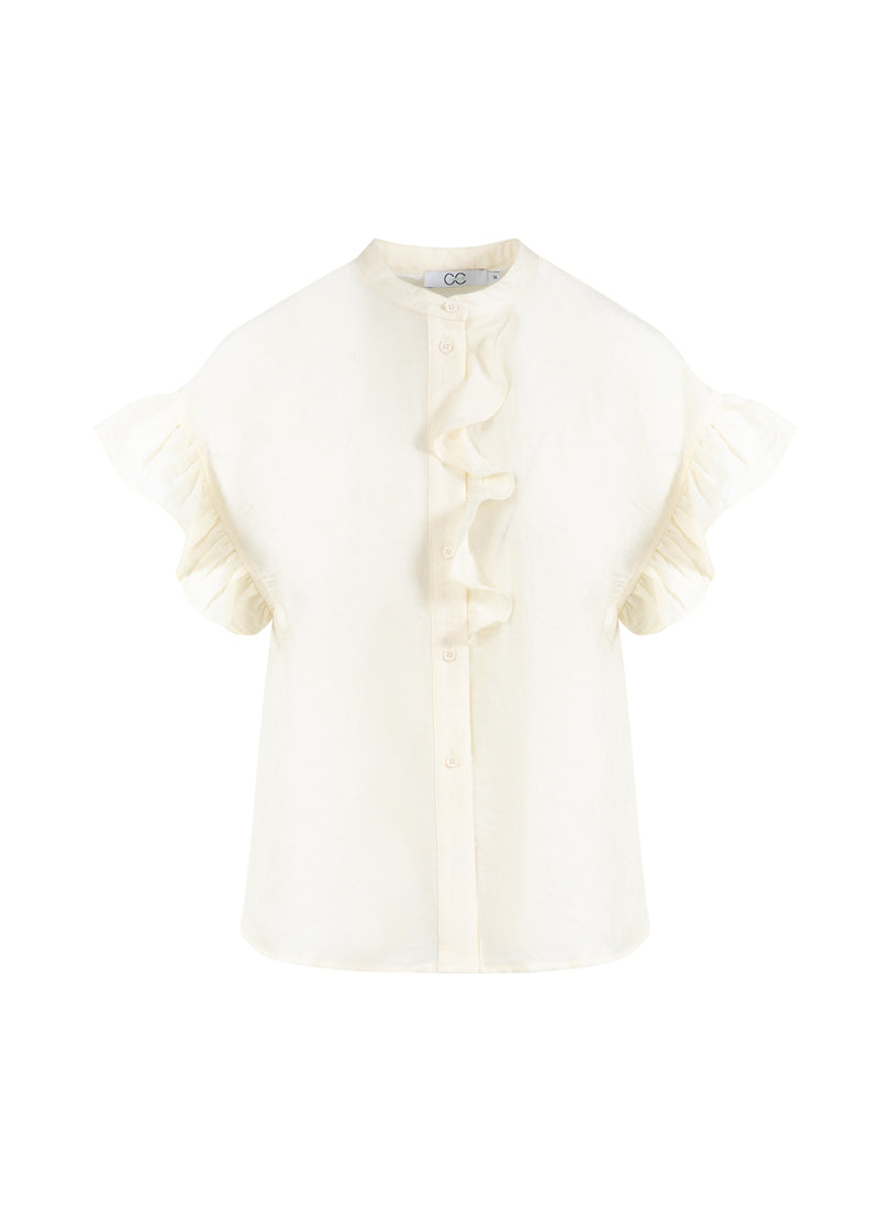 CC Heart CC HEART HAZEL RÜSCHENHEMD BLUSE Shirt/Blouse Creme - 241