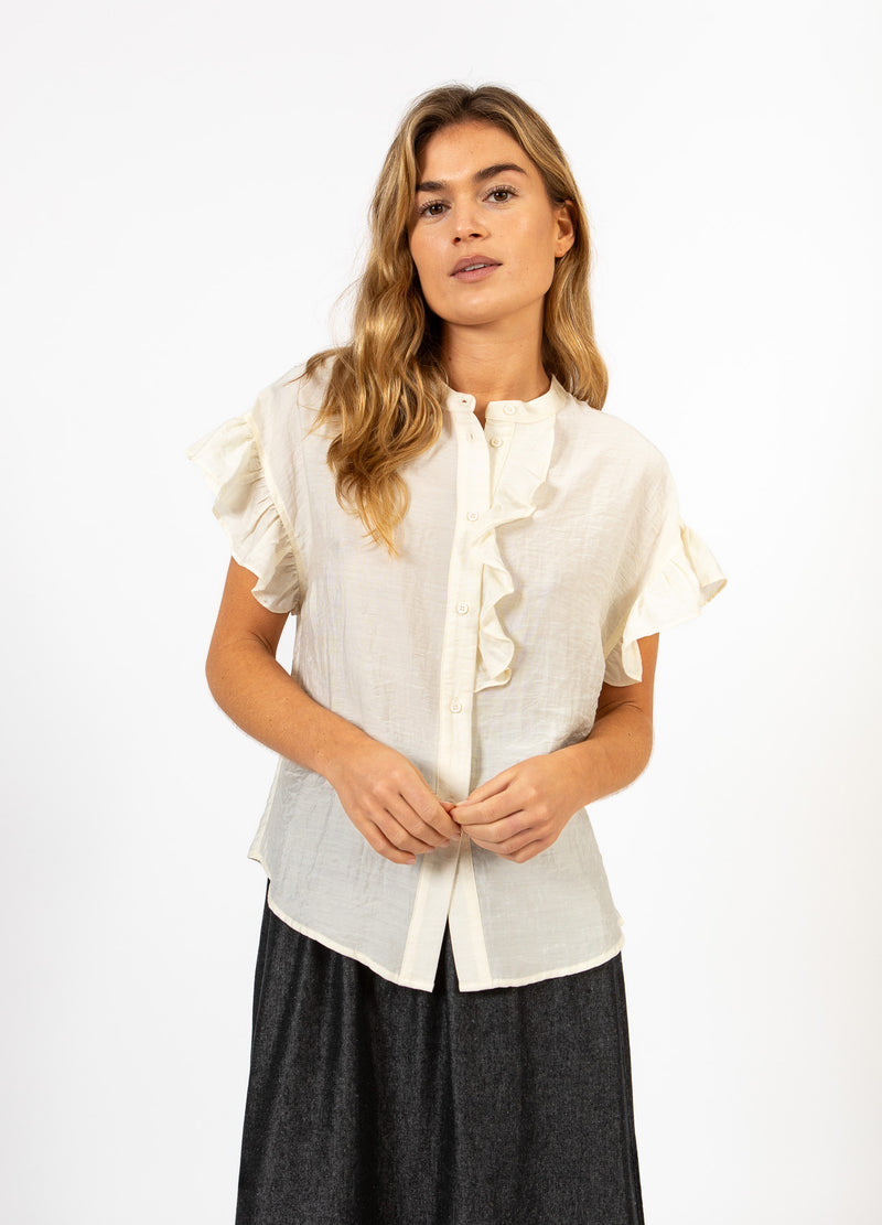CC Heart CC HEART HAZEL RÜSCHENHEMD BLUSE Shirt/Blouse Creme - 241