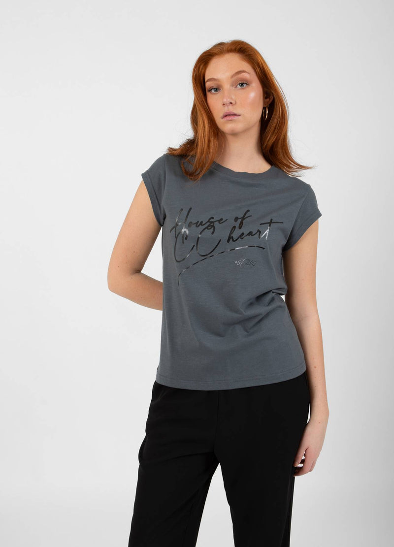 CC Heart CC HEART HOUSE T-SHIRT - KURZE ÄRMEL T-Shirt Dark Stone Grey - 149