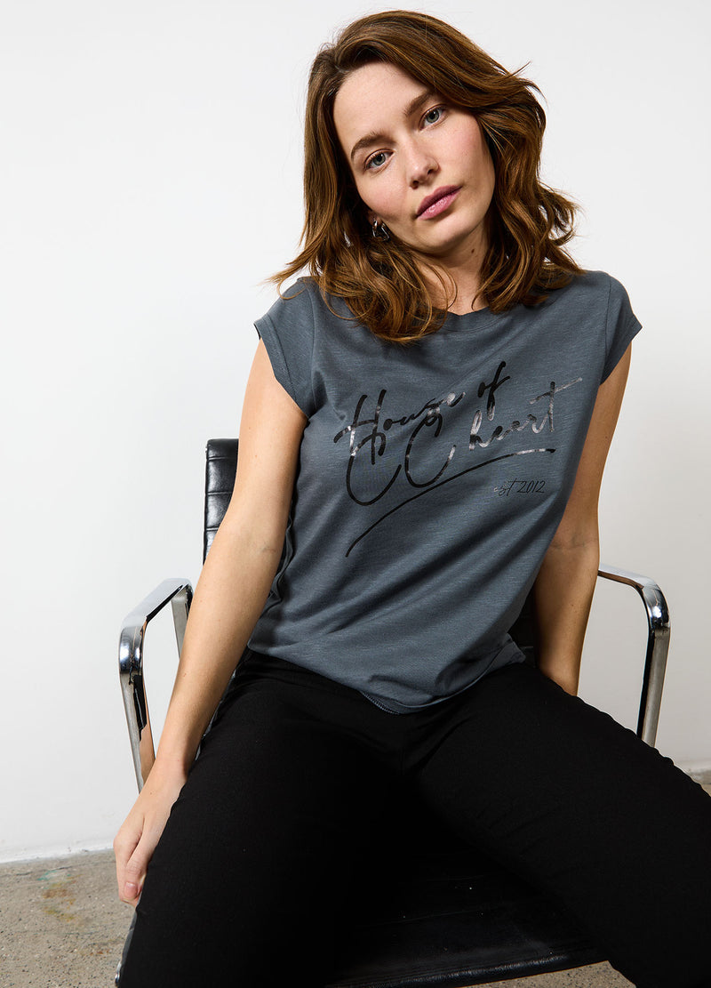 CC Heart CC HEART HOUSE T-SHIRT - KURZE ÄRMEL T-Shirt Dark Stone Grey - 149