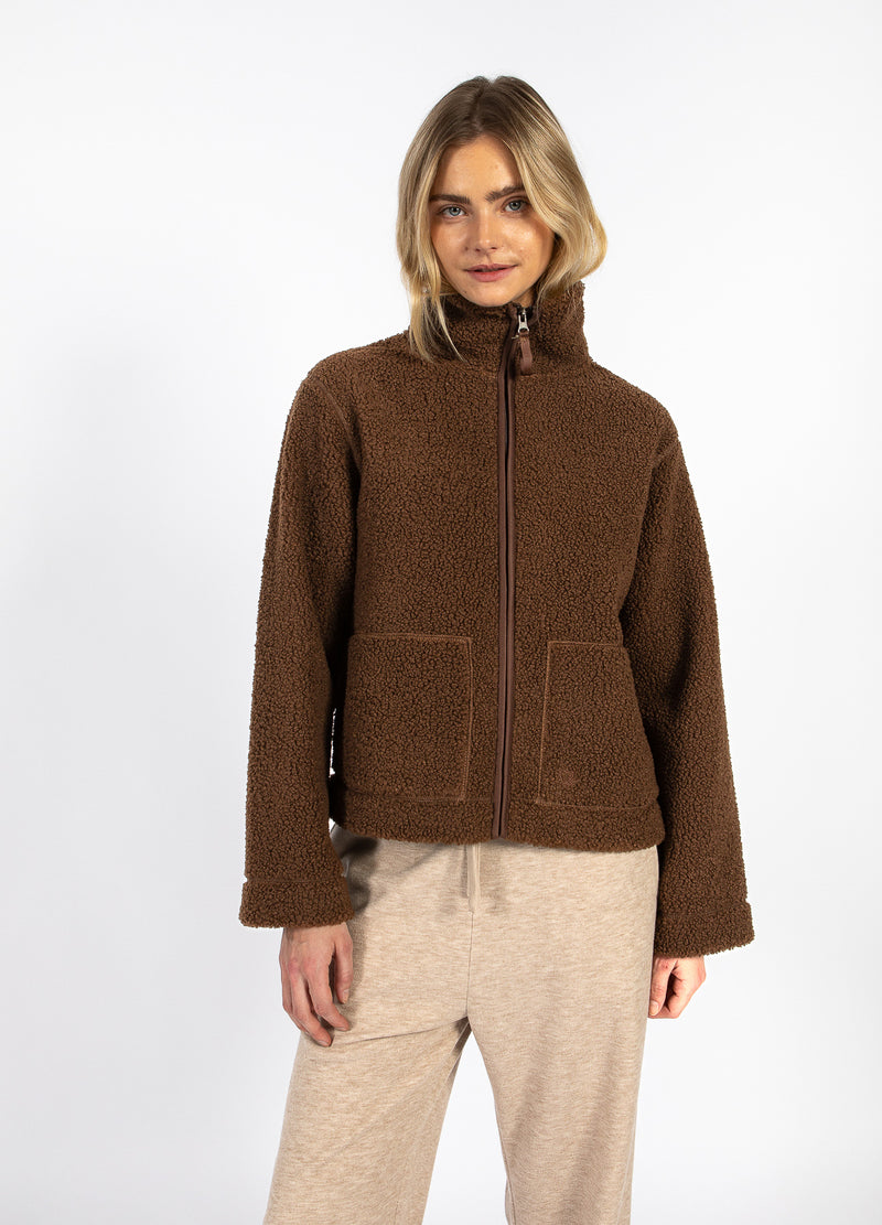 CC Heart CC HEART JAMIE FLEECE REIßVERSCHLUSS-PULLOVER Outerwear Chocolate brown - 349