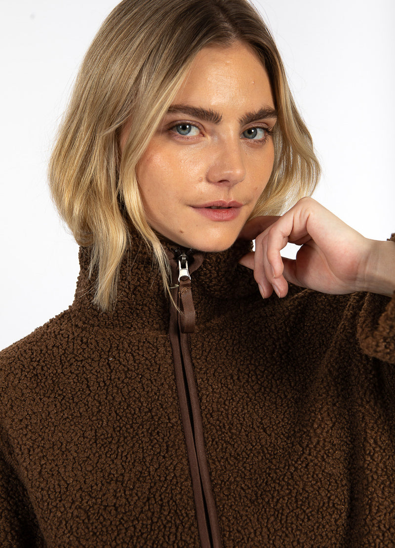 CC Heart CC HEART JAMIE FLEECE REIßVERSCHLUSS-PULLOVER Outerwear Chocolate brown - 349