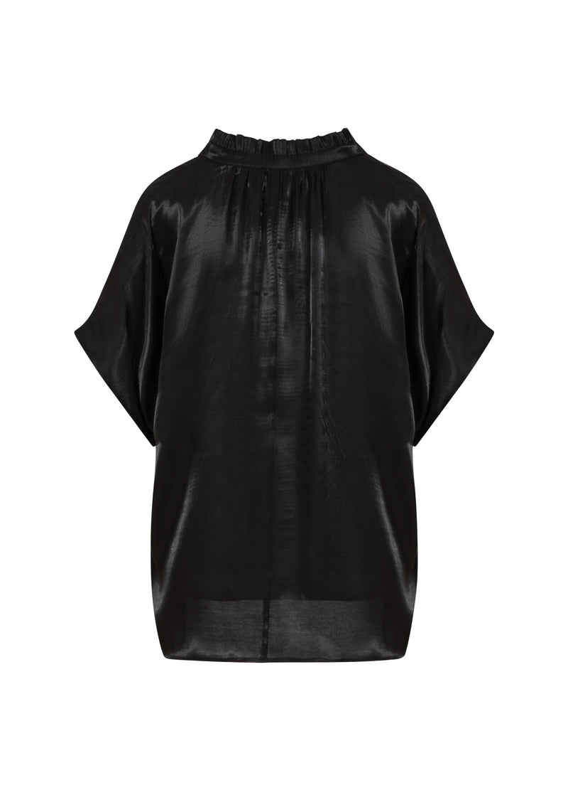 CC Heart CC HEART JOLIE METALLIC-TOP MIT RAFFUNGEN Shirt/Blouse Black - 100