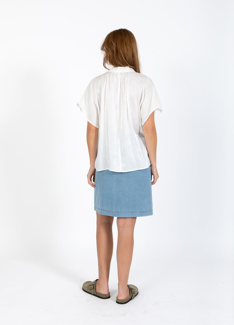 CC Heart CC HEART JOLIE METALLIC-TOP MIT RAFFUNGEN Shirt/Blouse White - 200
