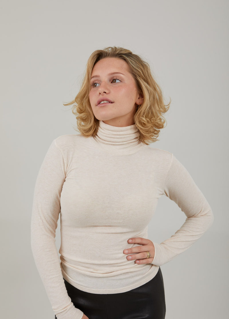 CC Heart CC HEART LANA ROLLKRAGEN Knitwear Creme - 364