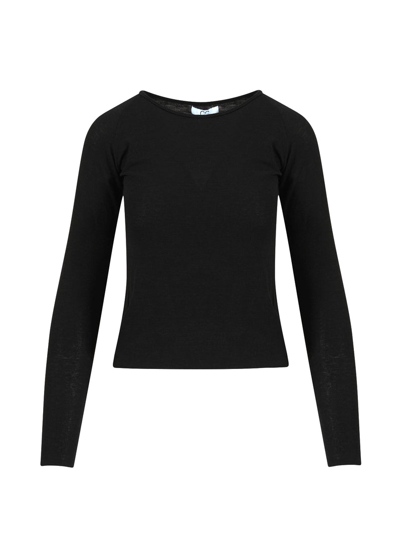CC Heart CC HEART LANA STRICK MIT LANGEN ÄRMELN Knitwear Black - 100