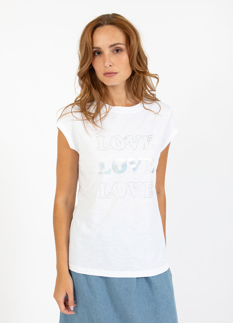 CC Heart CC HEART LOVE T-SHIRT - KAPPEÄRMEL T-Shirt White - 200