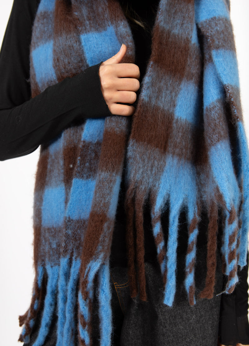 CC Heart CC HEART MAREN SCHAL Accessories Blue/brown check - 542