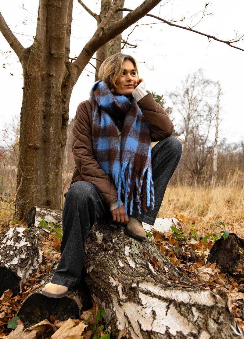 CC Heart CC HEART MAREN SCHAL Accessories Blue/brown check - 542