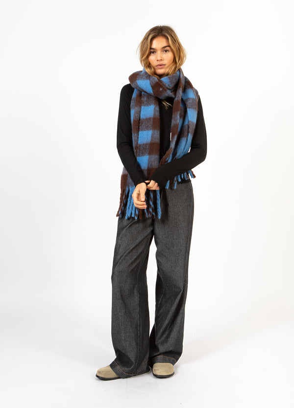 CC Heart CC HEART MAREN SCHAL Accessories Blue/brown check - 542