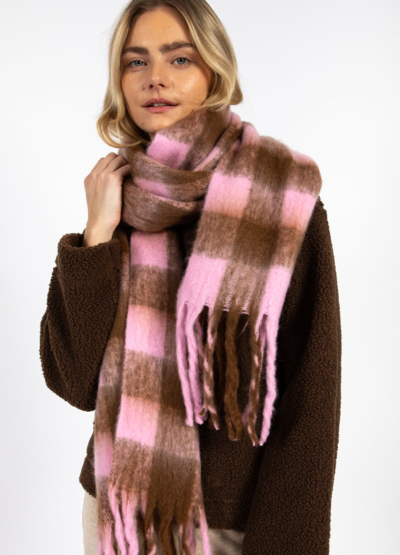 CC Heart CC HEART MAREN SCHAL Accessories Brown/pink check - 543