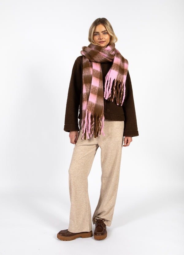 CC Heart CC HEART MAREN SCHAL Accessories Brown/pink check - 543