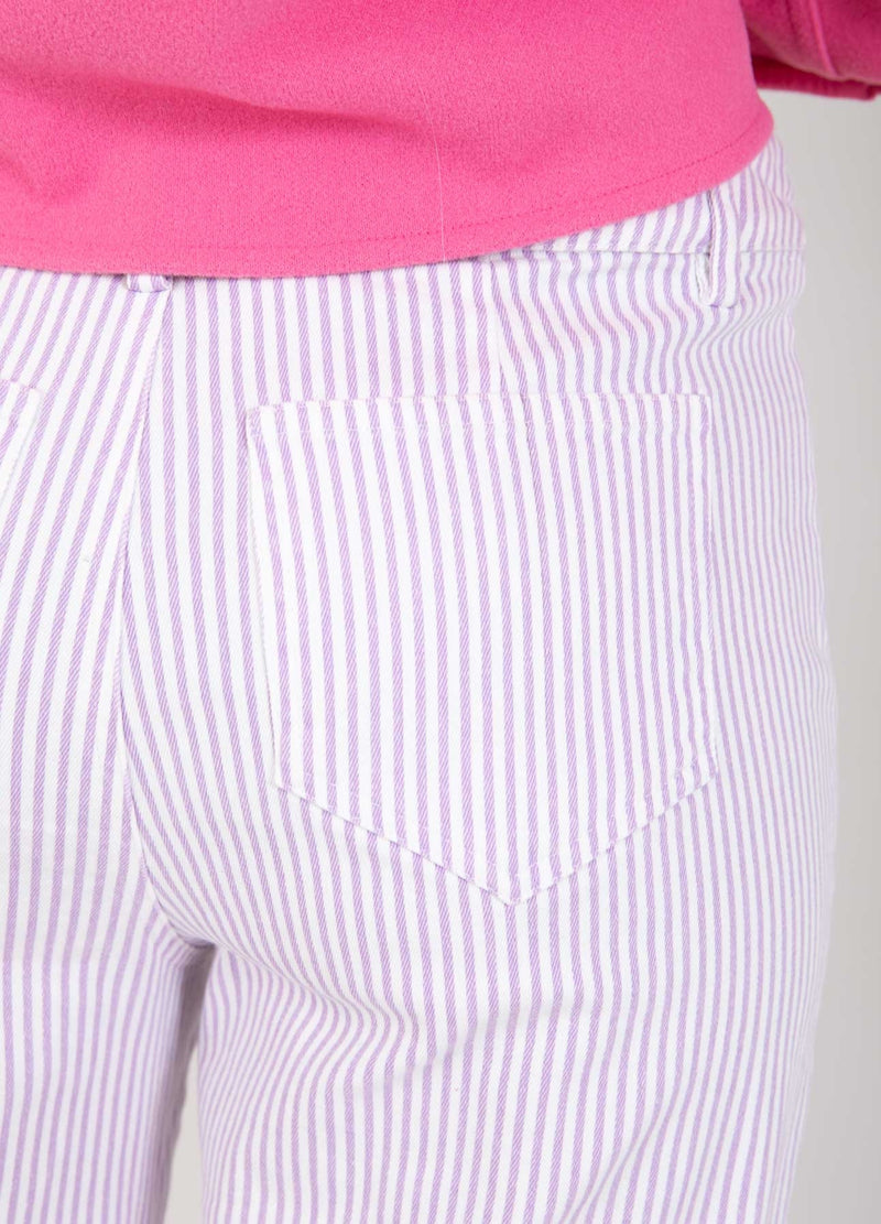 CC Heart CC HEART MATHILDE GESTREIFTE HOSE Pants Off white/purple stripe - 249