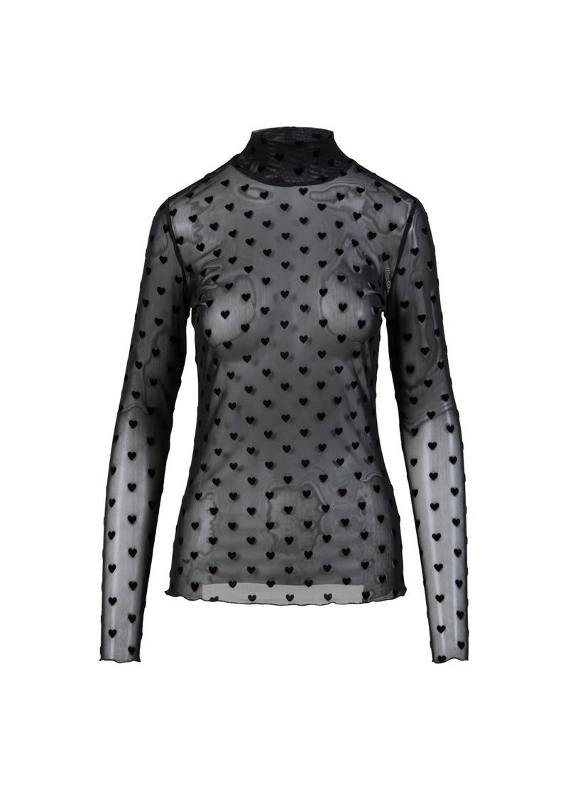 CC Heart  CC HEART MESH-OBERTEIL Shirt/Blouse Black glitter heart - 100