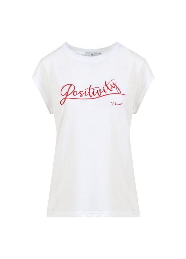 CC Heart CC HEART POSITIVITY T-SHIRT - KAP-ÄRMEL T-Shirt White - 200