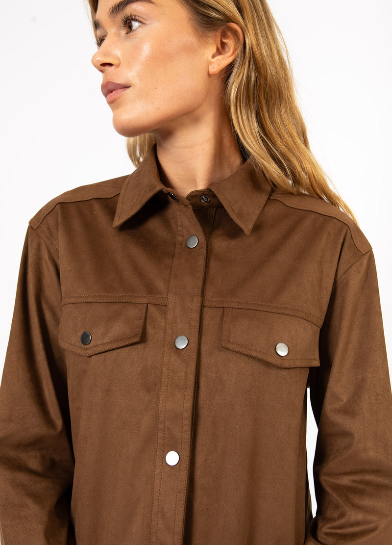 CC Heart CC HEART ROMY SHIRT JACKET Outerwear Chocolate brown - 349