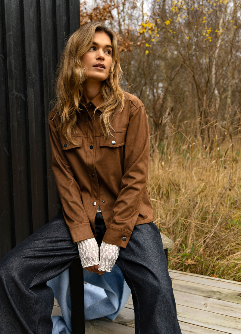 CC Heart CC HEART ROMY SHIRT JACKET Outerwear Chocolate brown - 349