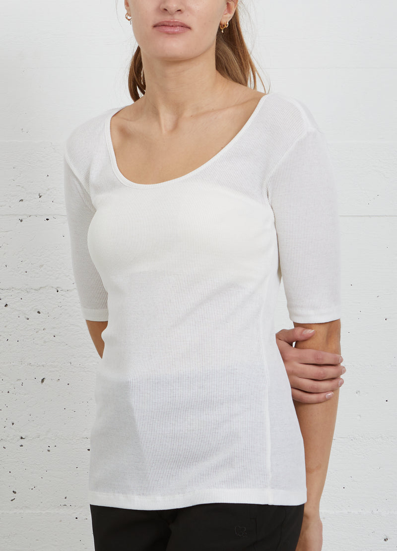 CC Heart  CC HEART SEIDEN-T-SHIRT MIT RUNDHALSAUSSCHNITT Top - Short sleeve White - 200