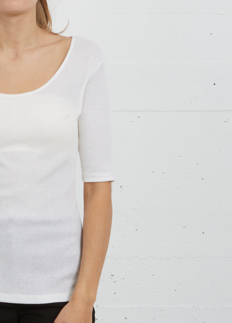 CC Heart  CC HEART SEIDEN-T-SHIRT MIT RUNDHALSAUSSCHNITT Top - Short sleeve White - 200