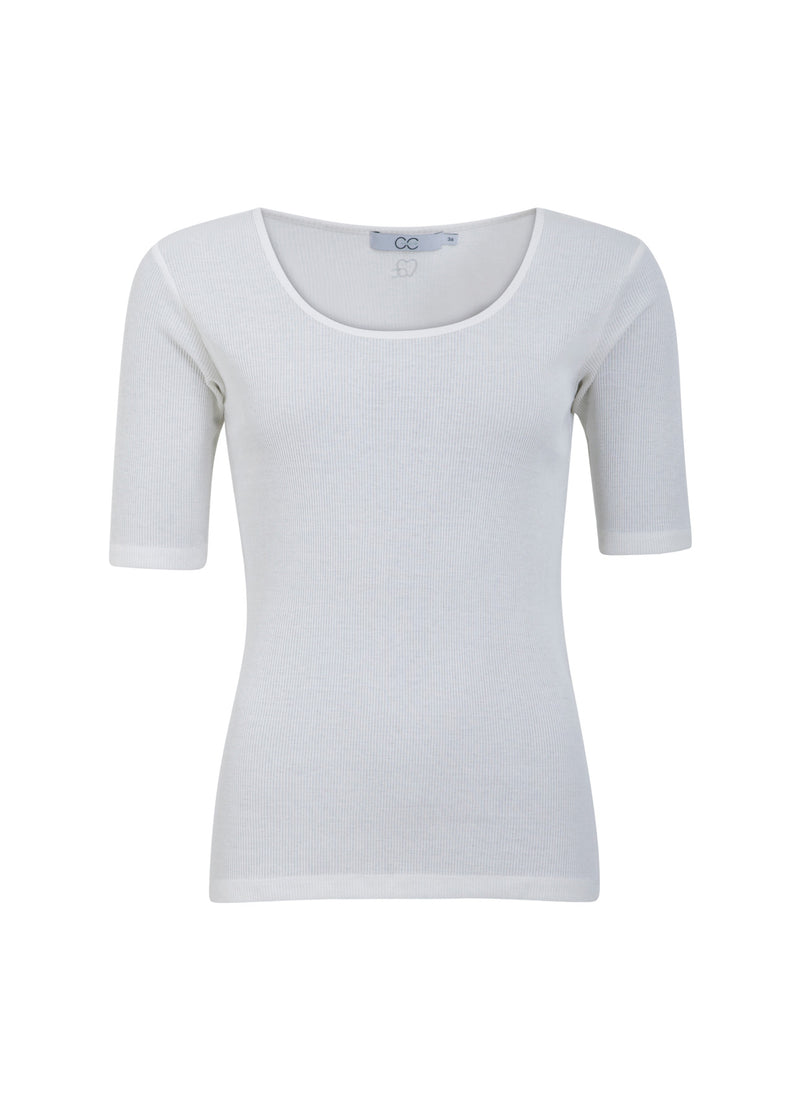 CC Heart  CC HEART SEIDEN-T-SHIRT MIT RUNDHALSAUSSCHNITT Top - Short sleeve White - 200