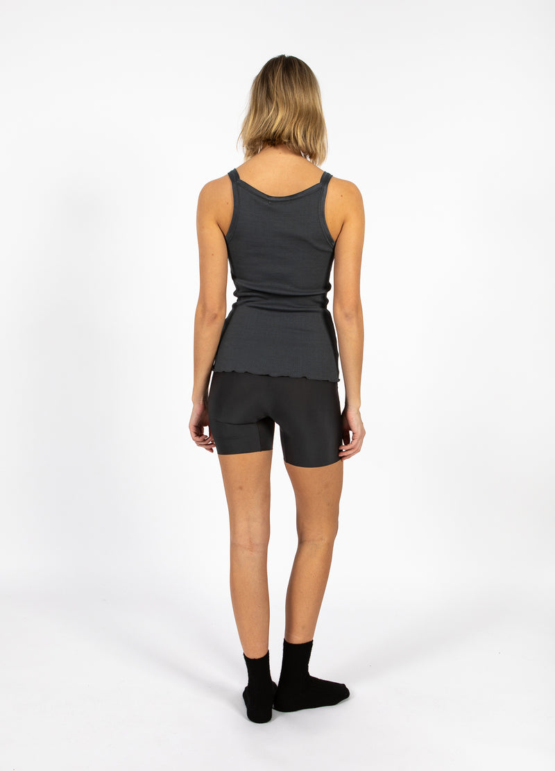 CC Heart CC HEART SEIDEN-TRÄGERTOP Top - Short sleeve Dark Stone Grey - 149