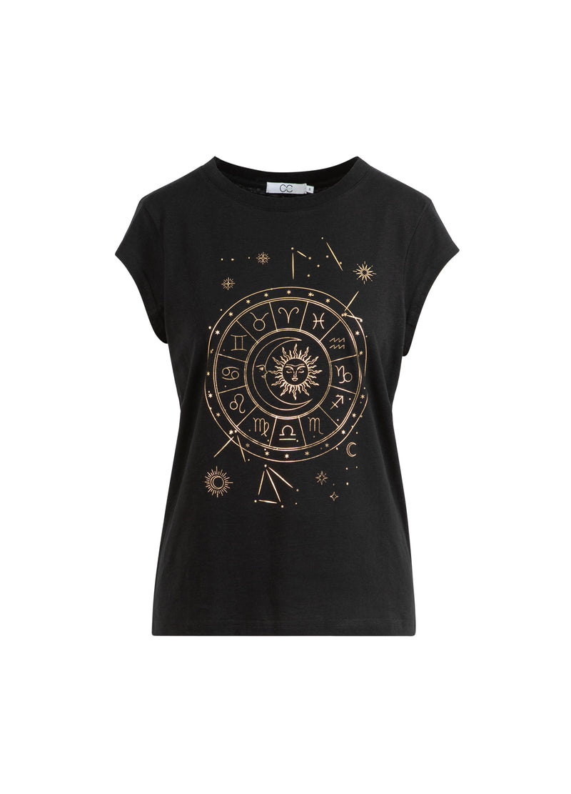 CC Heart CC HEART SOLEIL TEE - CAP ÄRMEL T-Shirt Black - 100