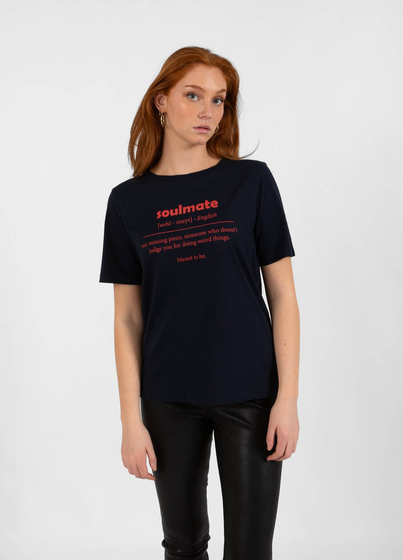CC Heart CC HEART SOULMATE T-SHIRT - MITTLERER ÄRMEL T-Shirt Night Sky Blue - 502
