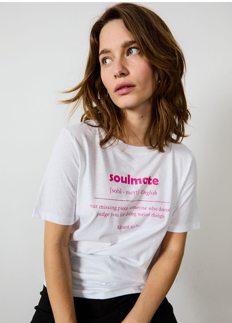 CC Heart CC HEART SOULMATE T-SHIRT - MITTLERER ÄRMEL T-Shirt White - 200