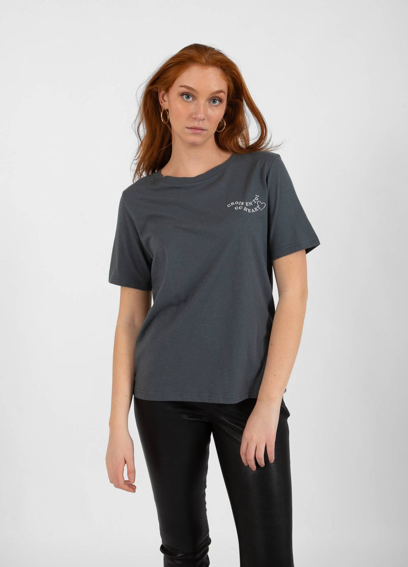 CC Heart CC HEART TOI T-SHIRT - MITTELÄRMEL T-Shirt Dark Stone Grey - 149