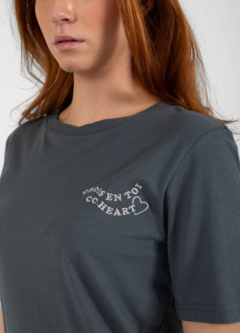 CC Heart CC HEART TOI T-SHIRT - MITTELÄRMEL T-Shirt Dark Stone Grey - 149