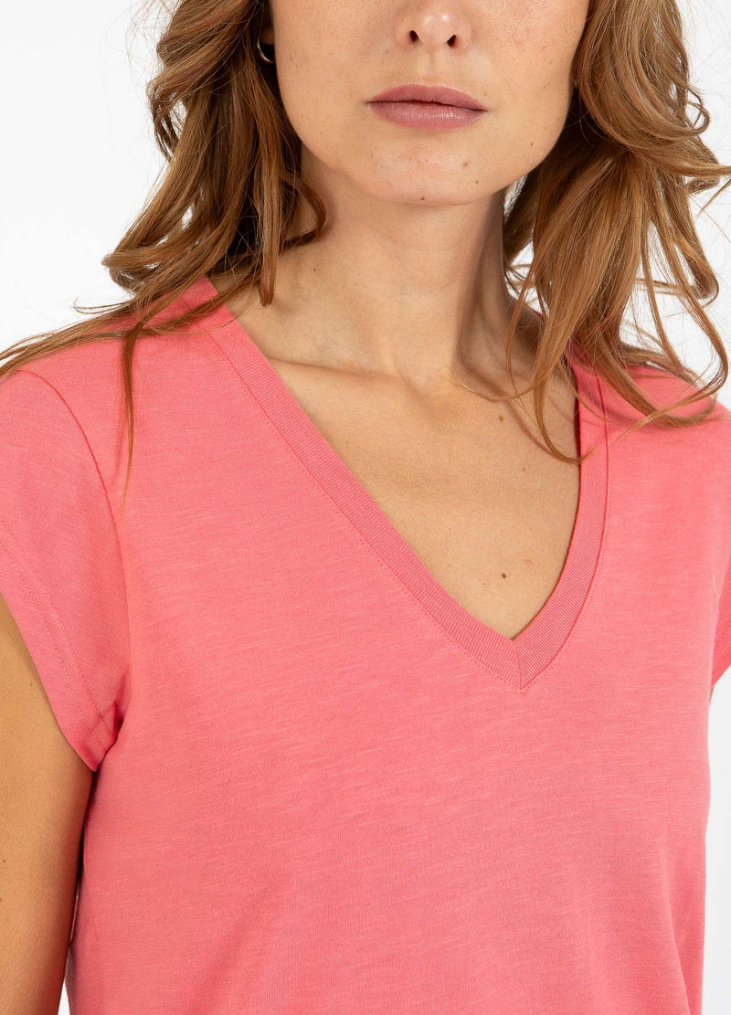 CC Heart CC HEART V-AUSSCHNITT T-SHIRT T-Shirt Coral paradise - 637