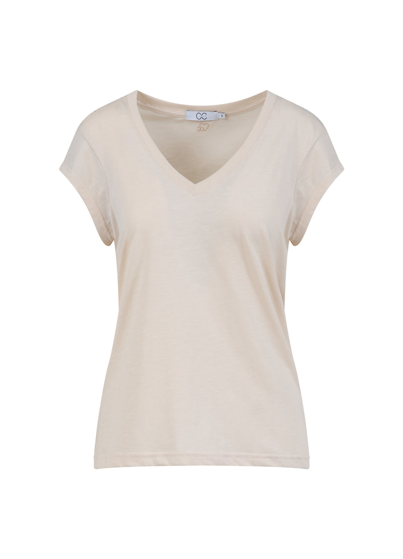 CC Heart CC HEART V-AUSSCHNITT T-SHIRT T-Shirt Creme - 241