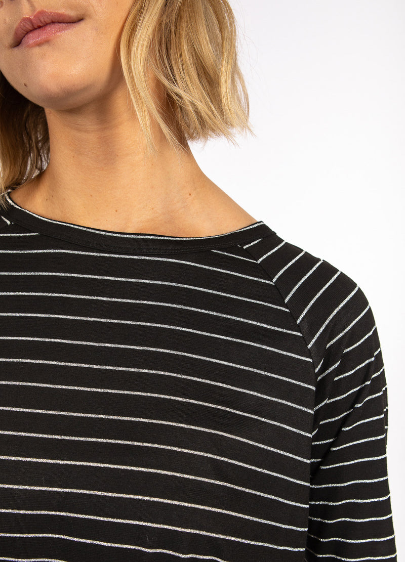CC Heart CC HEART VALERIE GESTREIFTES LANGARM TEE T-Shirt Black lurex stripe - 100