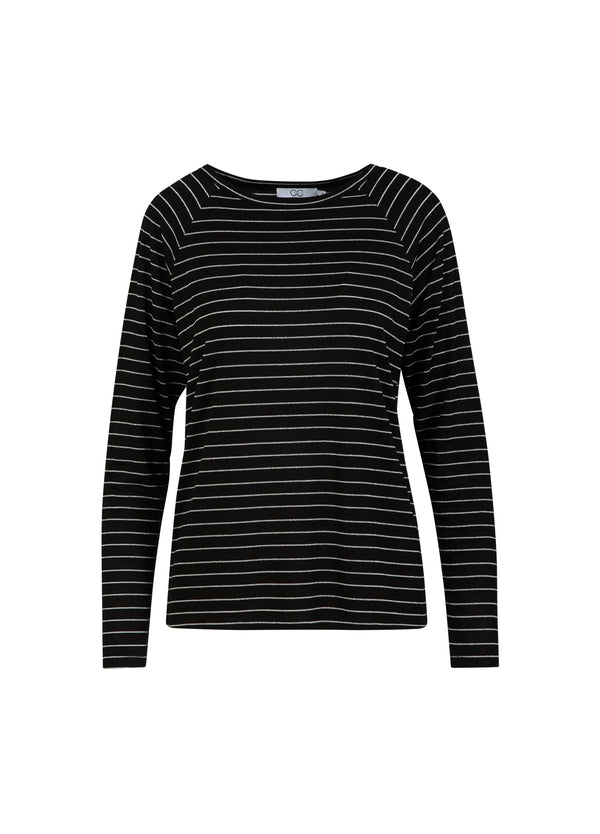 CC Heart CC HEART VALERIE GESTREIFTES LANGARM TEE T-Shirt Black lurex stripe - 100