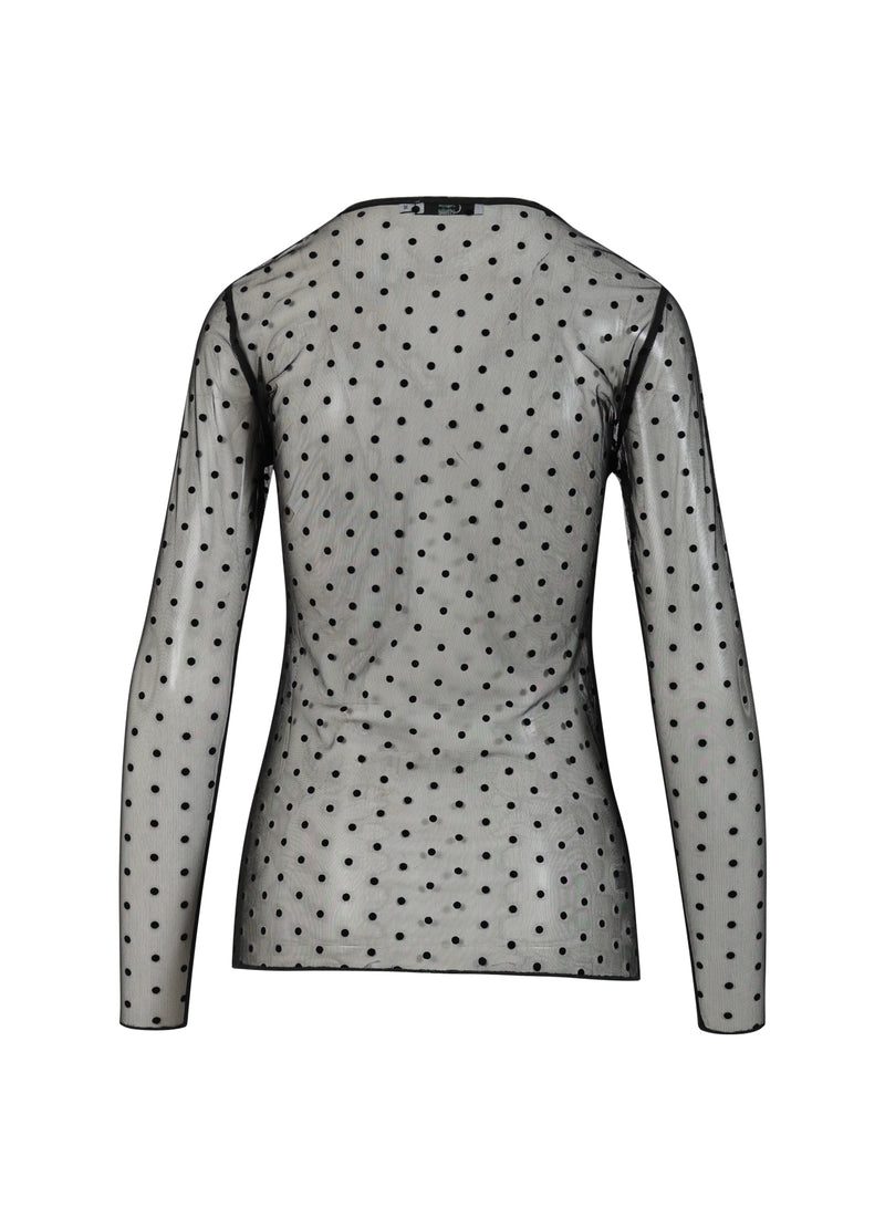CC Heart CC HERZ EVE MESH RUNDHALSAUSSCHNITT Shirt/Blouse Black dot - 101