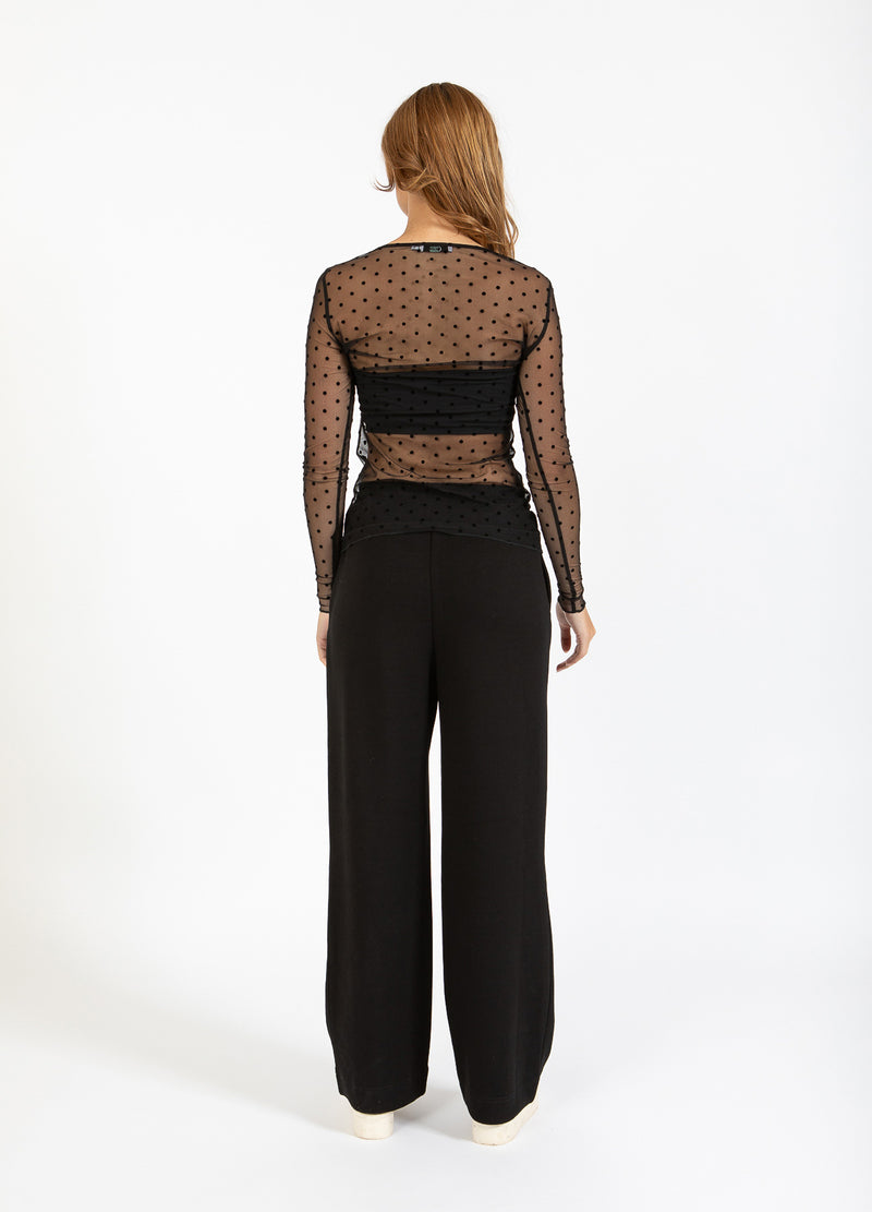 CC Heart CC HERZ EVE MESH RUNDHALSAUSSCHNITT Shirt/Blouse Black dot - 101