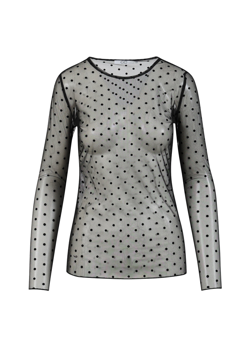 CC Heart CC HERZ EVE MESH RUNDHALSAUSSCHNITT Shirt/Blouse Black dot - 101