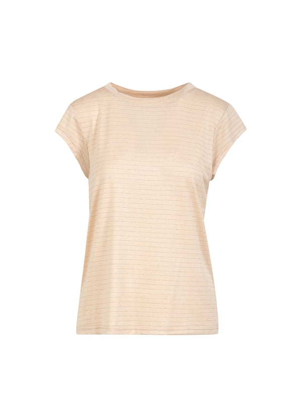 CC Heart CC HERZ GLITZER TEE - CAP ÄRMEL T-Shirt Creme lurex - 241
