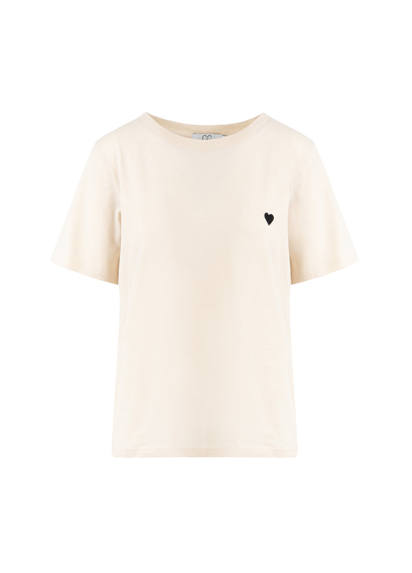 CC Heart CC HERZ KUSS TEE - MITTLERE ÄRMEL T-Shirt Creme - 241