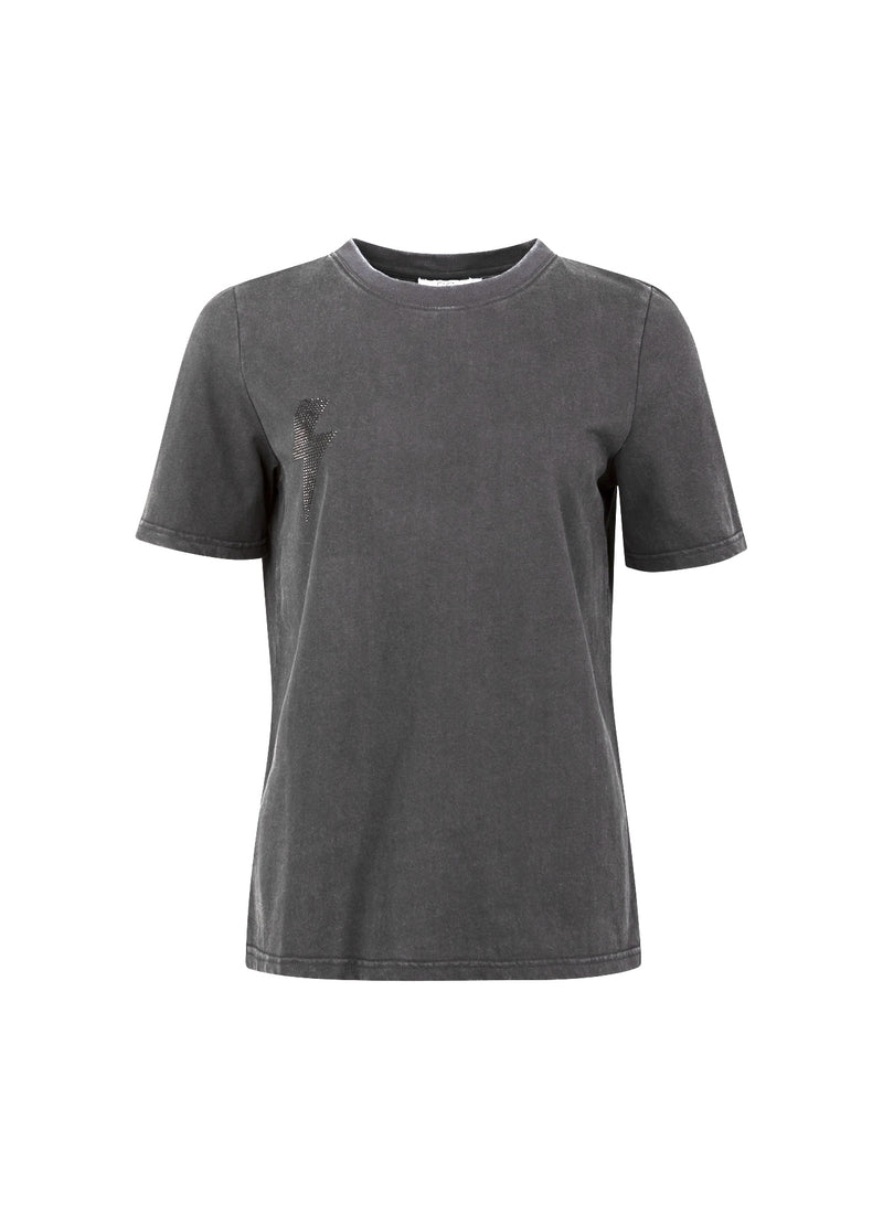 CC Heart CC HERZ LIGHTNING TEE - MITTELÄRMEL T-Shirt Washed grey - 180