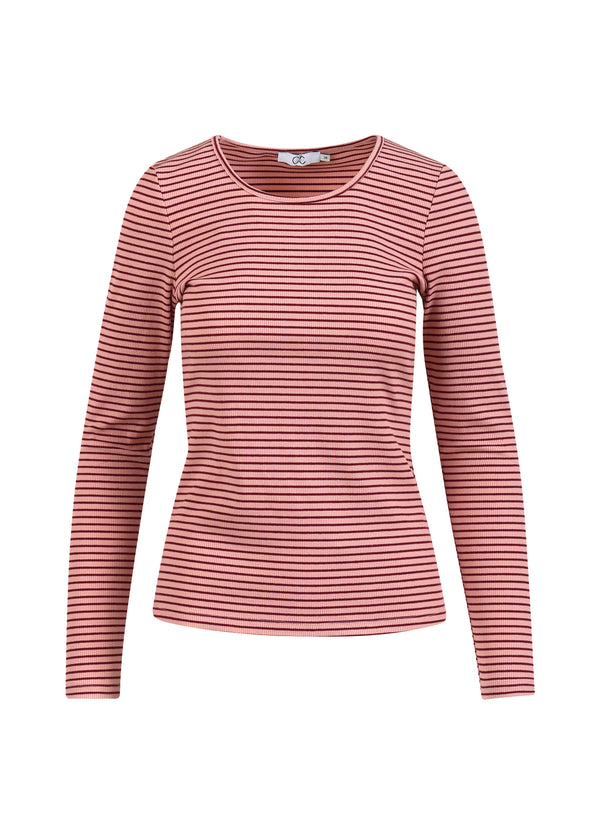 CC Heart CC HEART KAROLINE RIB TEE Shirt/Blouse Rose/bordeaux stripe - 604