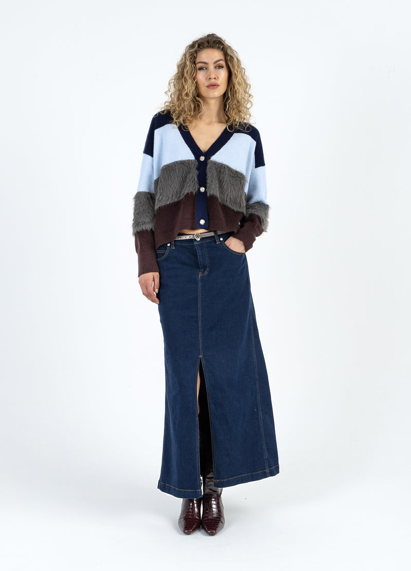 Coster Copenhagen COLORBLOCK STRICK MIT PELZIGEN ÄRMELN Knitwear Mix - 999