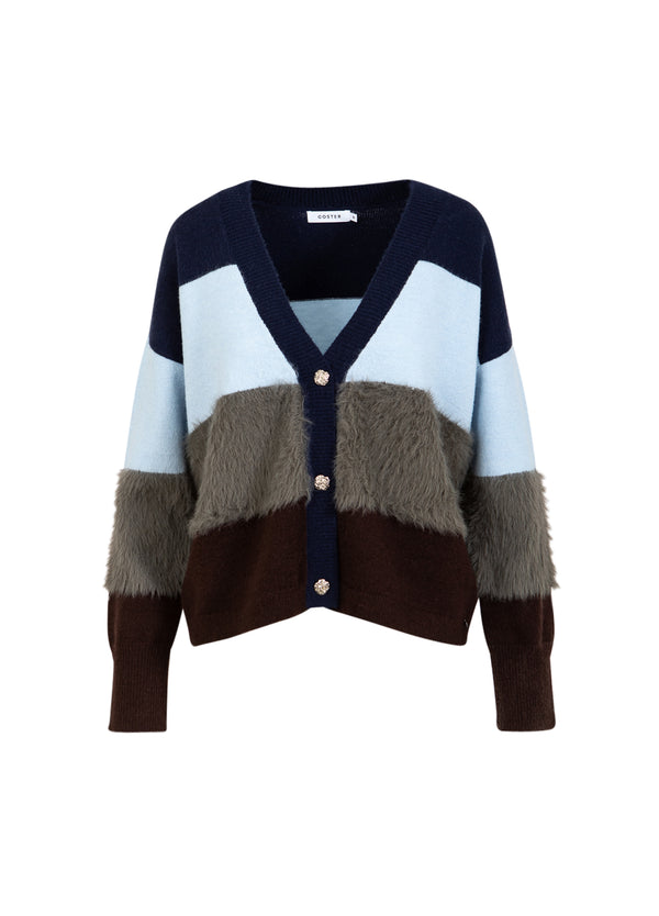 Coster Copenhagen COLORBLOCK STRICK MIT PELZIGEN ÄRMELN Knitwear Mix - 999