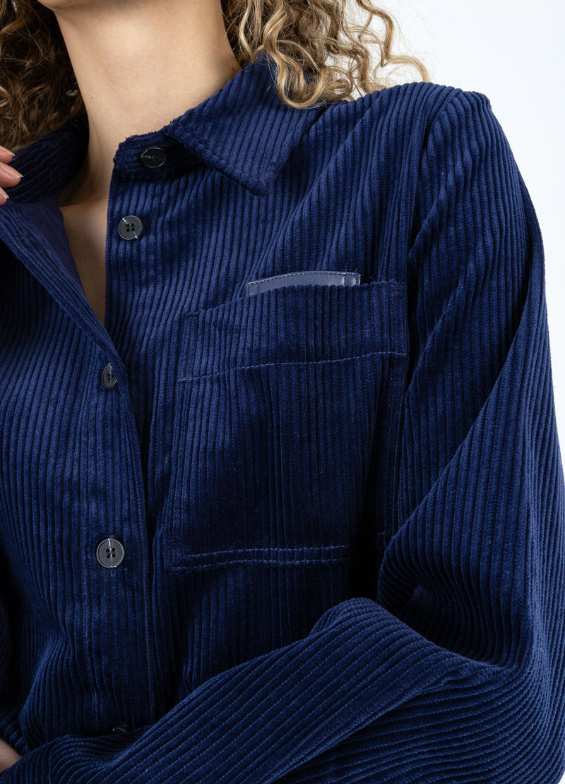 Coster Copenhagen CORDHEMD Shirt/Blouse Eclipse blue - 555