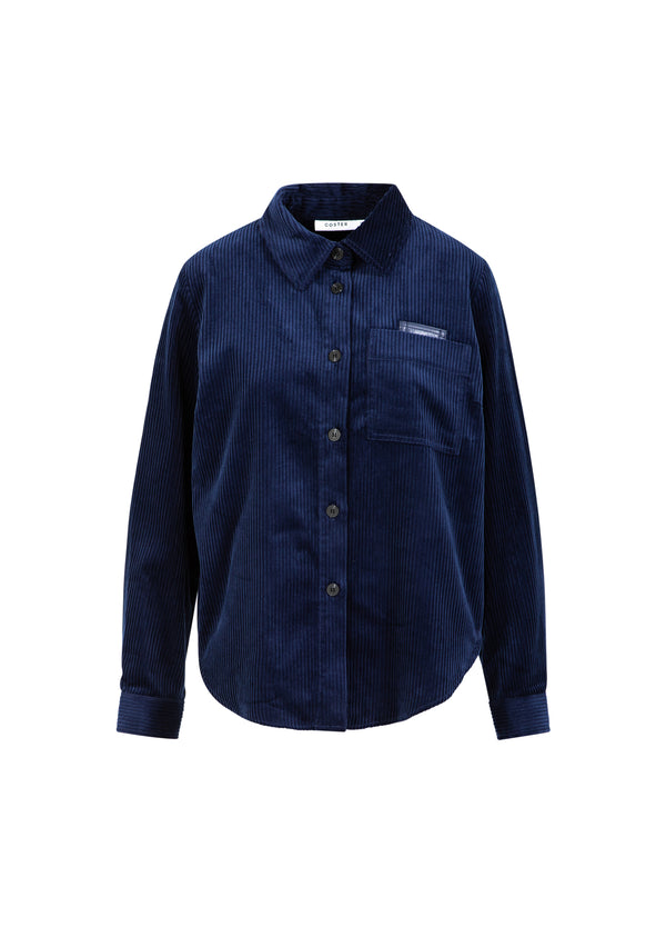 Coster Copenhagen CORDHEMD Shirt/Blouse Eclipse blue - 555