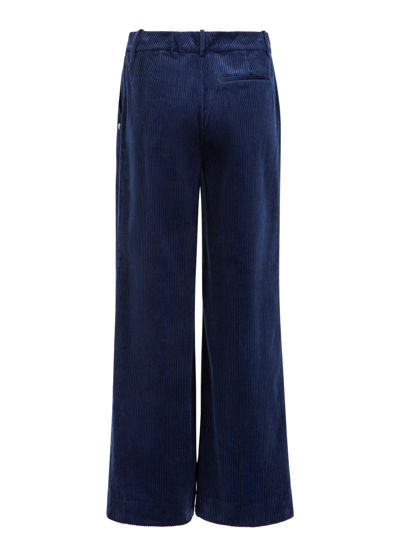 Coster Copenhagen CORDHOSE - PETRA PASSFORM Pants Eclipse blue -555