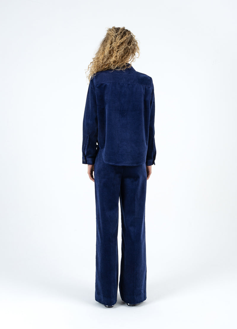 Coster Copenhagen CORDHOSE - PETRA PASSFORM Pants Eclipse blue -555